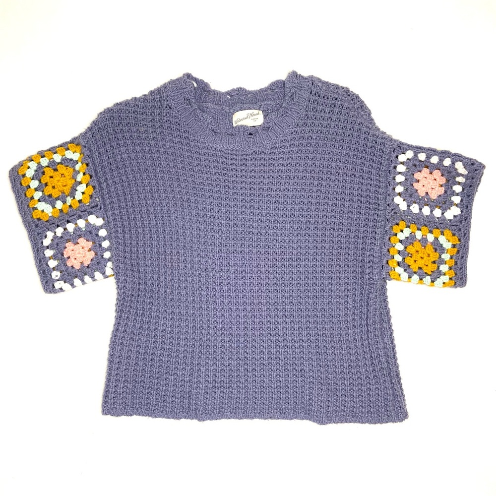 UNIVERSAL THREAD Crochet Short Sleeve Sweater